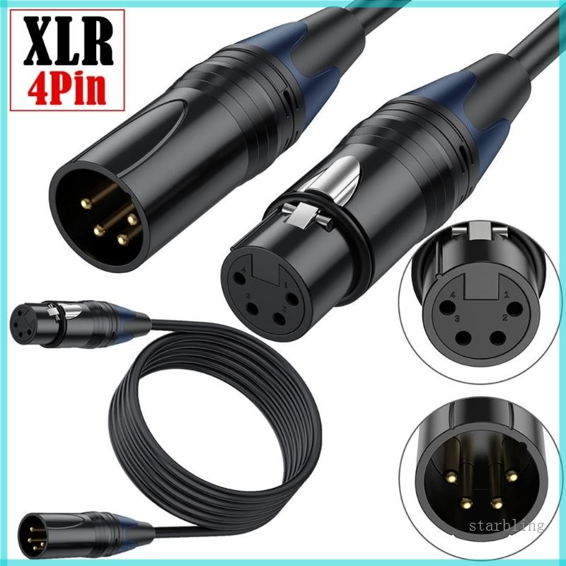Star XLR4 สายจ่ายไฟชายกับหญิงสําหรับ VL150 VL200 VL300 ลําโพงไฟ LED