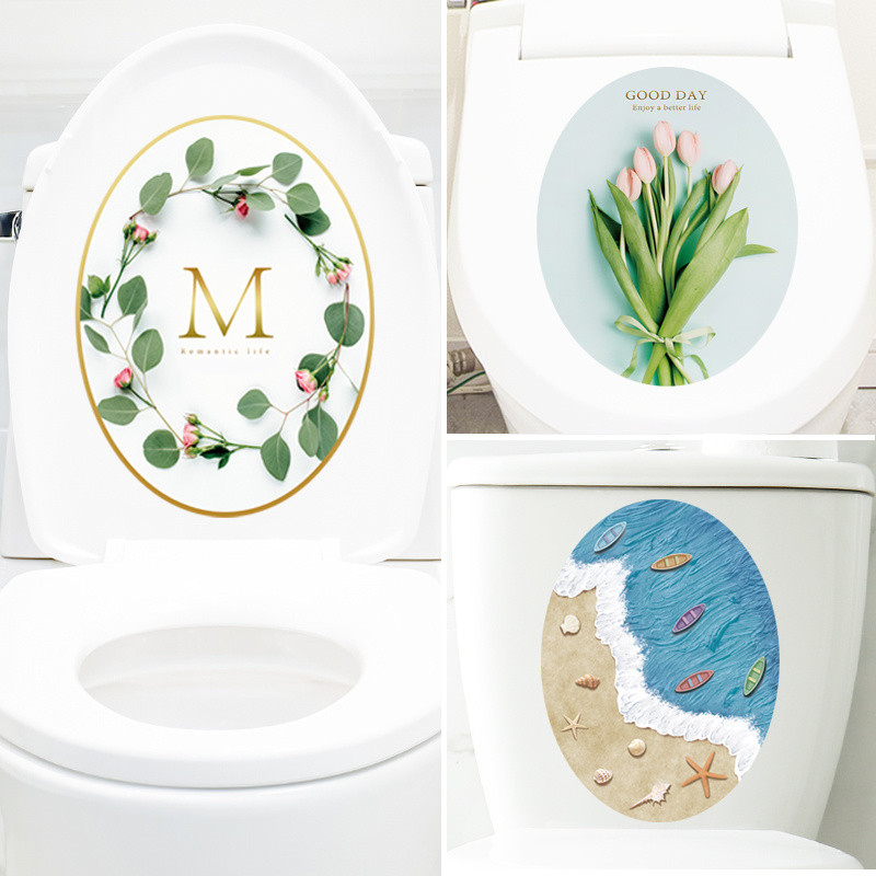 New Product#Toilet Bathroom Toilet Decoration Sticker Wall Sticker Tile Self-Adhesive Wallpaper Stic