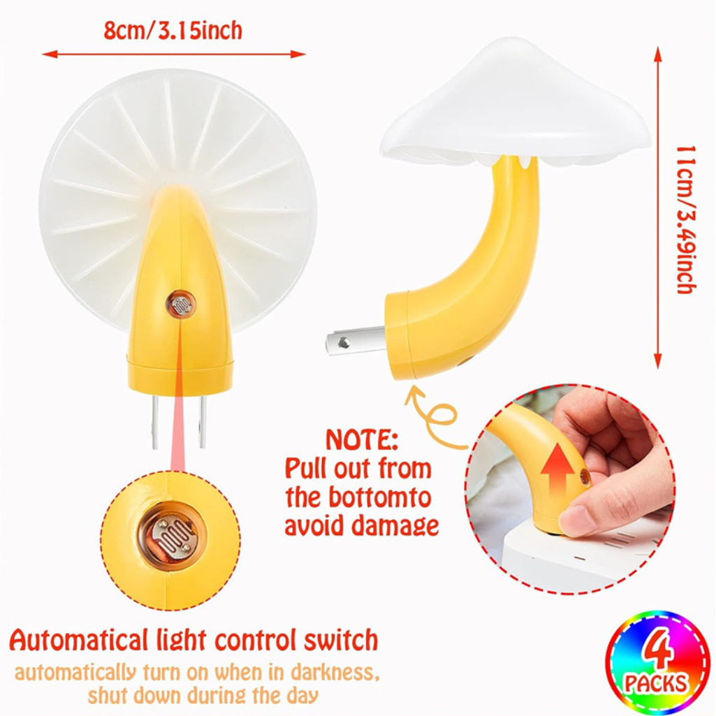 โคมไฟเห็ด LED น่ารัก ไฟกลางคืนห้องนอน ไฟสร้างบรรยากาศ สีสันสดใส ขนาดพกพาประหยัดไฟ พร้อมส่ง - รูปที่ 2