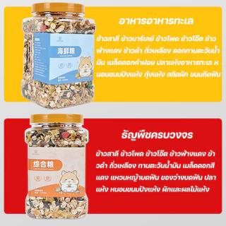 อาหารหนูแฮมสเตอร์ ผสมสมุนไพร 1200ML อาหารผสม วิตามิน แฟตเทล อร่อย สำหรับสัตว์ฟันแทะทุกชนิด