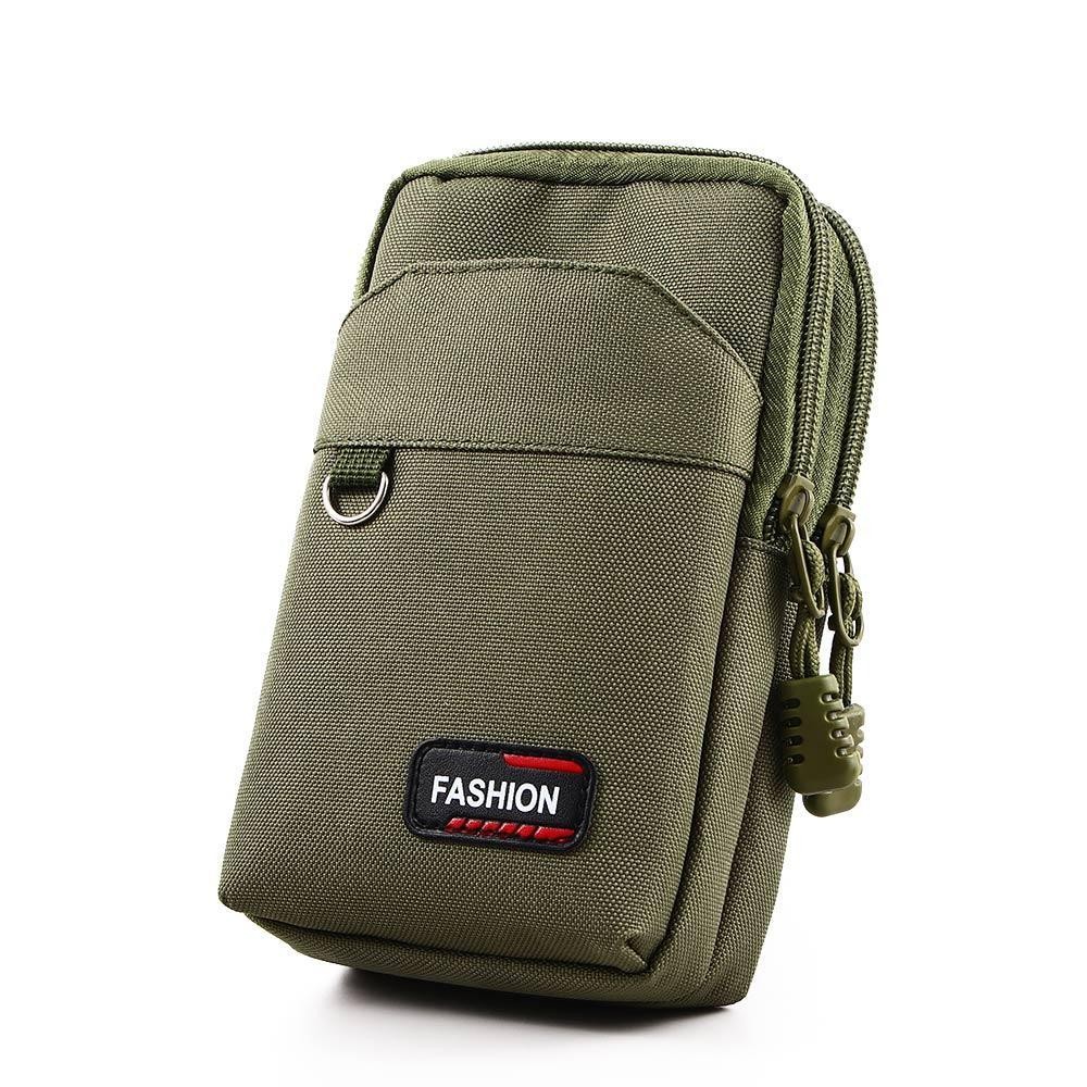 Pixelpower เข็มขัดเอวกระเป๋า Camping ไนลอน Colth ทนทานสีเขียวผู้ชายกระเป๋าโทรศัพท์กลางแจ้ง EDC Molle กระเป๋า - รูปที่ 5