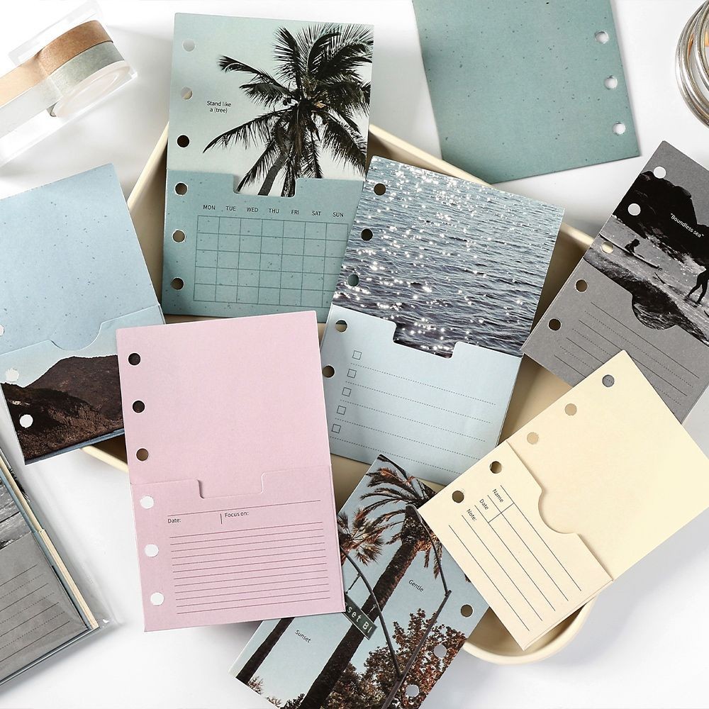 ไดลี่|Loose-leaf Book Storage Separator Fragment Collection A7M5 เปลี่ยนกระดาษคู่มือหนังสือตกแต่งเปลี่ยนหน้าด้านใน Handbook Notes