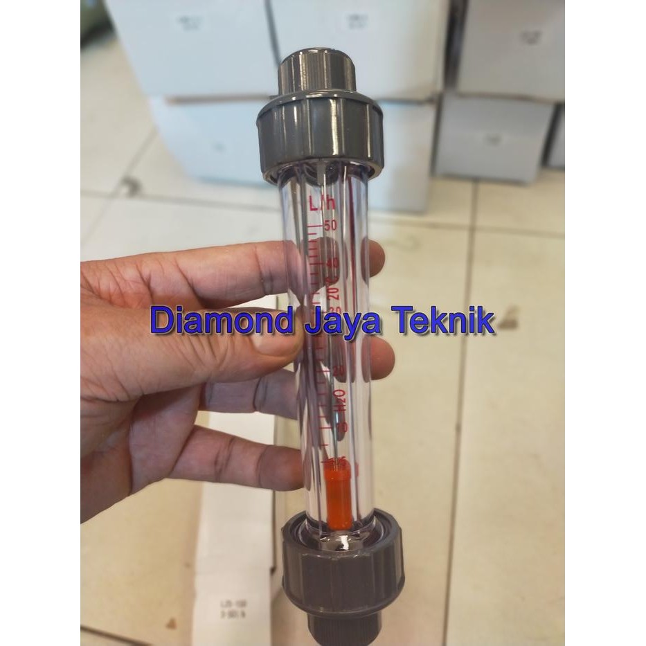 เครื่องวัดการไหล Rotameter 5 ถึง 50 ลิตรต่อชั่วโมง LPM / Rotameter 1/2" นิ้ว / Rotameter LZS15 หลอดพ