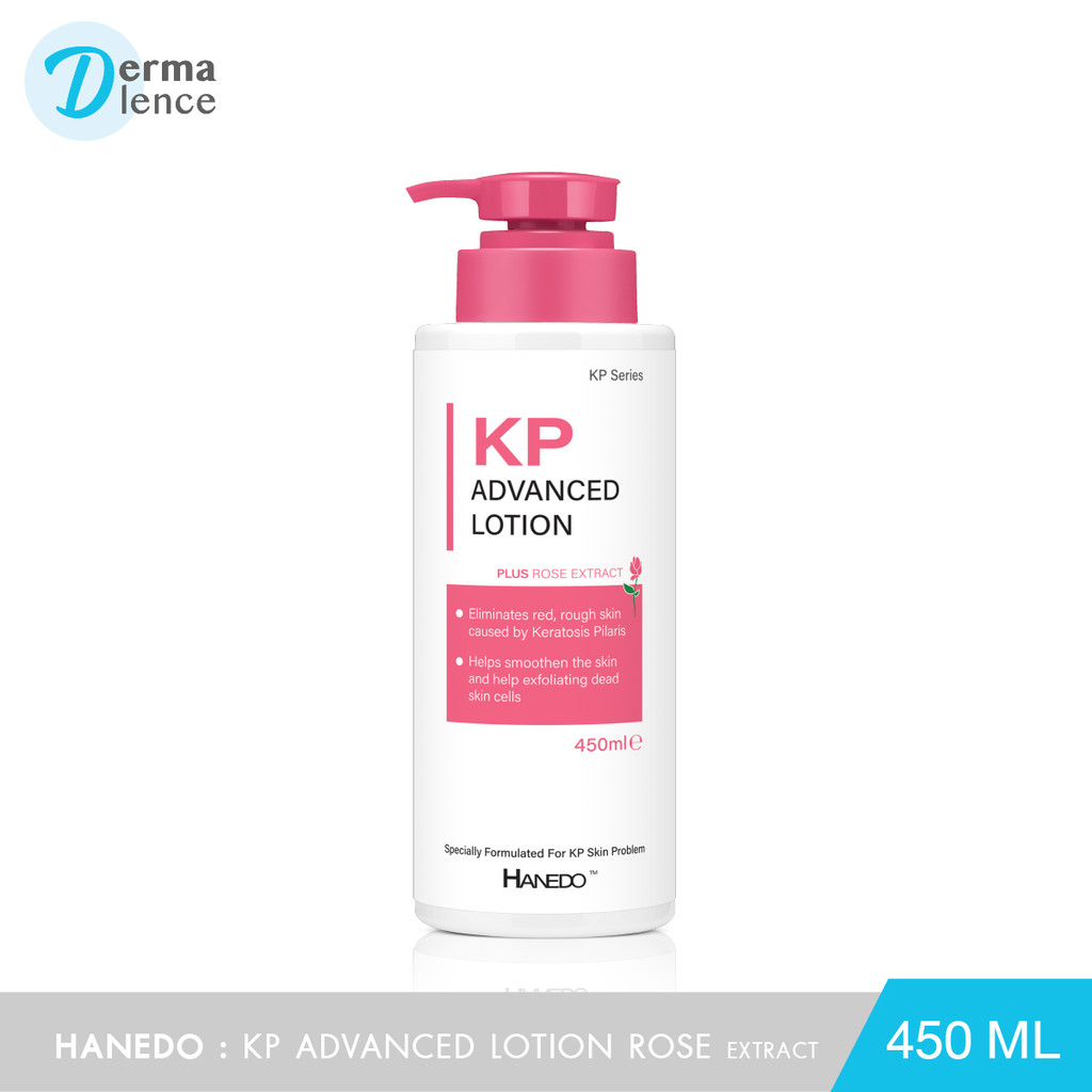 Hanedo KP Advanced Lotion Plus Rose Extract โลชั่นผลัดเซลล์ผิวกลิ่นกุหลาบ ลดขนคุดอย่างอ่อนโยน 450m
