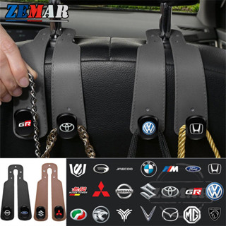 【ZEMAR】ตะขอแขวนเบาะหลังรถยนต์ ตะขอคู่หนังรถยนต์ อุปกรณ์เสริม…