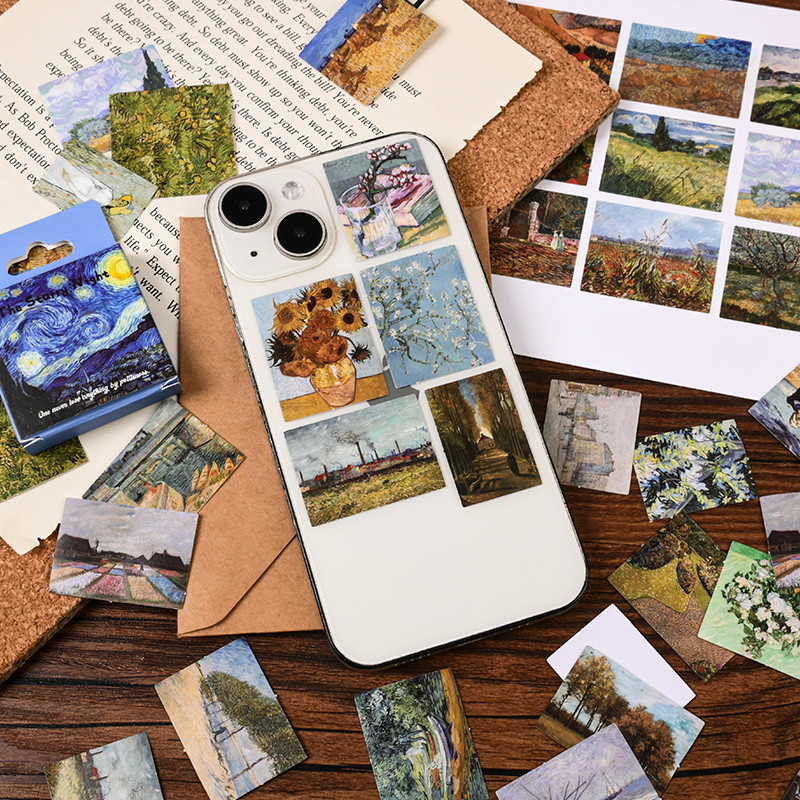 45 ชิ้น Retro น้ํามัน Paniting สติกเกอร์ Journal Deco DIY สติกเกอร์ - รูปที่ 5