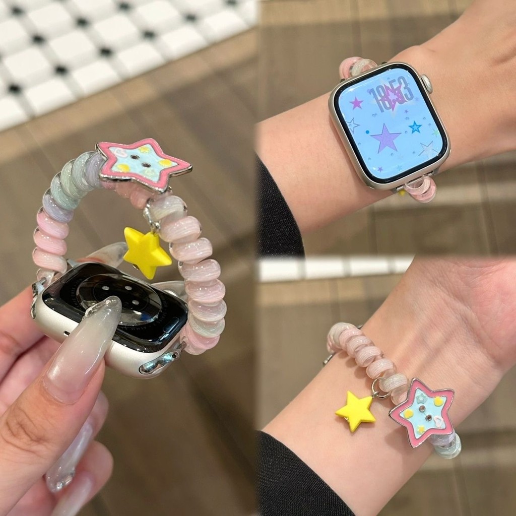 ย2เค สายรัดยืดหยุ่นสําหรับ แอปเปิล ดู 41มม.40มม.42มม.44มม.45มม.46มม.38สายโทรศัพท์ห่วงสร้อยข้อมือวงสําหรับ ฉันดู ชุด10 9 8 กับ 7 6อัลตร้า2 49มม