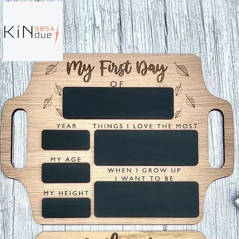 ป้ายวันแรกของโรงเรียน-กระดานภาพหน่วยความจําแบบใช้ซ้ําได้พร้อมที่จับกลับไปโรงเรียนเริ่มต้นสถานรับเลี้