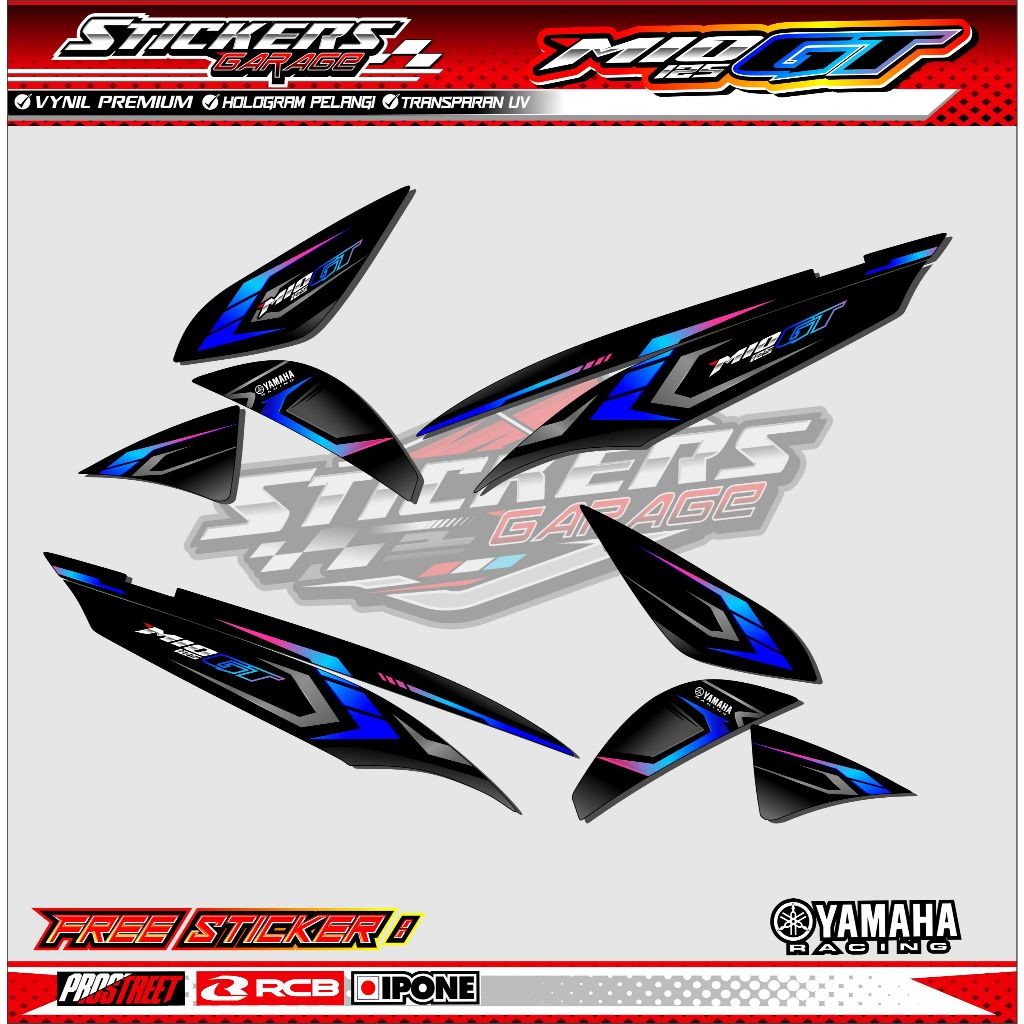 YAMAHA MIO SOUL GT 125 VARIATION STRIPING / YAMAHA MIO SOUL GT 125 MOTORCYCLE LIST STICKER
