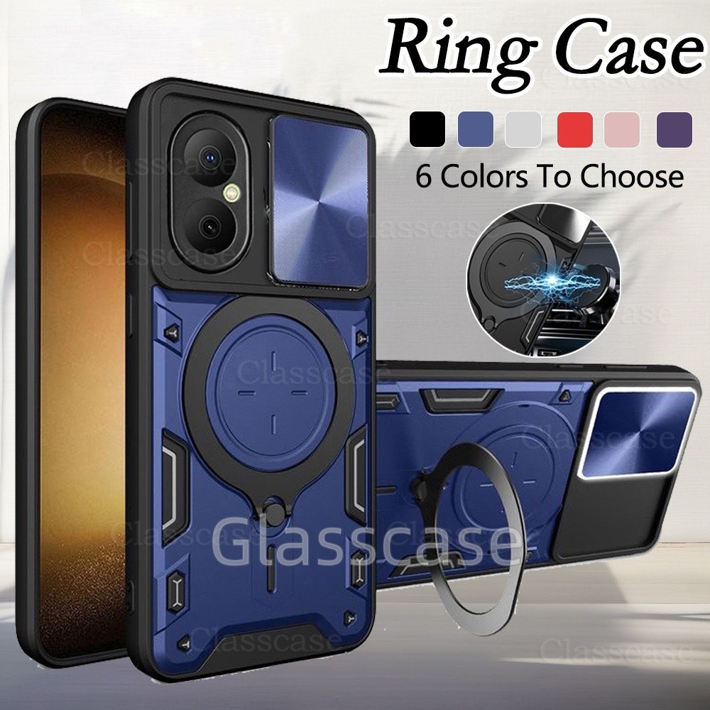 Huawei Nova Y73 2025 สําหรับ Huawei Nova Y73 Y 73 NovaY73 HuaweiNovaY73 เกราะโลหะแหวนเคสโทรศัพท์วงเล