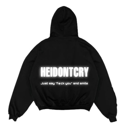 2025 เสื้อฮู้ดเทรนด์ Nyala Limited "HEIBTCRY" figurue สะท้อนแสง 200gsm เสื้อฮู้ดพรีเมี่ยมหนา