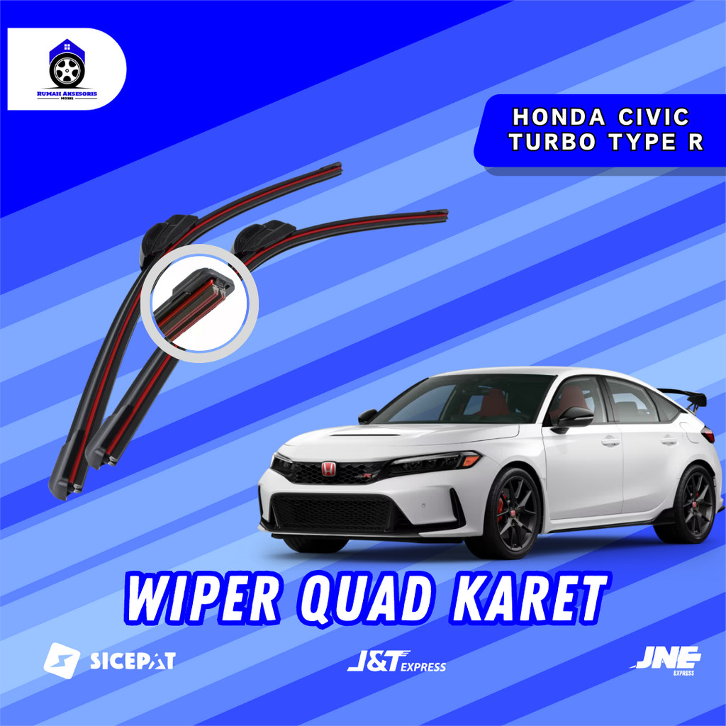 ที่ปัดน้ําฝน Honda Civic Turbo Type R Quad Blade 1 ชุดซ้ายขวา W601
