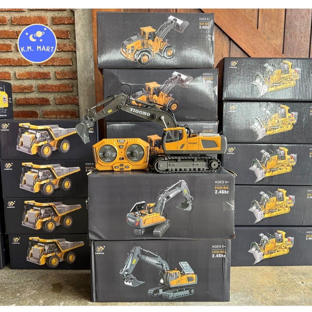 รถก่อสร้างบังคับ แบบเหล็ก rc 1:20 รถบังคับวิทยุ รถแม็คโคร รถเกลี่ยดิน รถดั๊มพ์ รถตักดิน 2.4Ghz