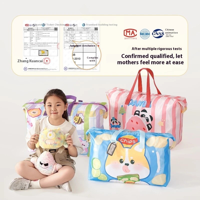 ผ้านวมเด็กอนุบาลผ้าปูที่นอนกระเป๋าเก็บกระเป๋าการ์ตูนน่ารักความจุขนาดใหญ่ถุงบรรจุมือถือผ้านวม ถุง - รูปที่ 2