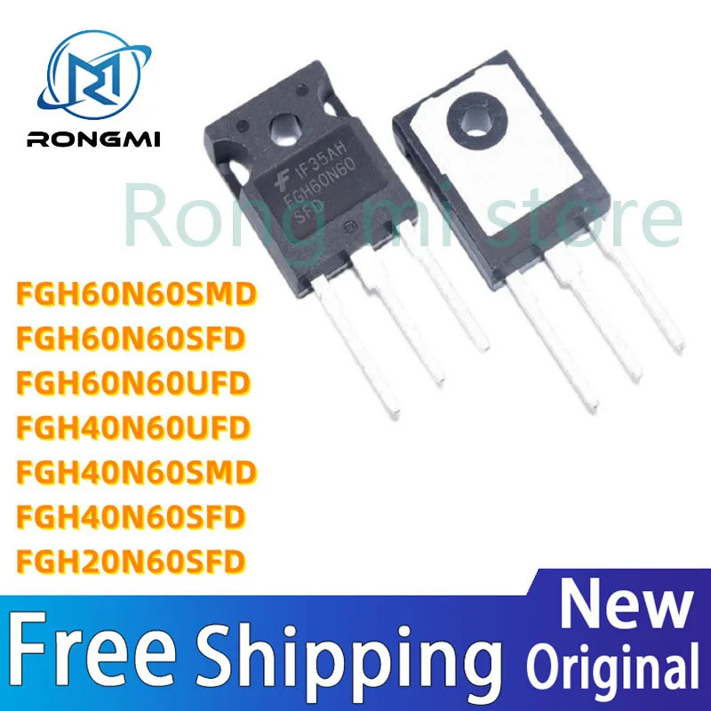 1-5 ชิ้น FGH60N60SMD FGH60N60SFD FGH60N60UFD FGH40N60UFD FGH40N60SMD FGH40N60SFD FGH20N60SFD ทรานซิส