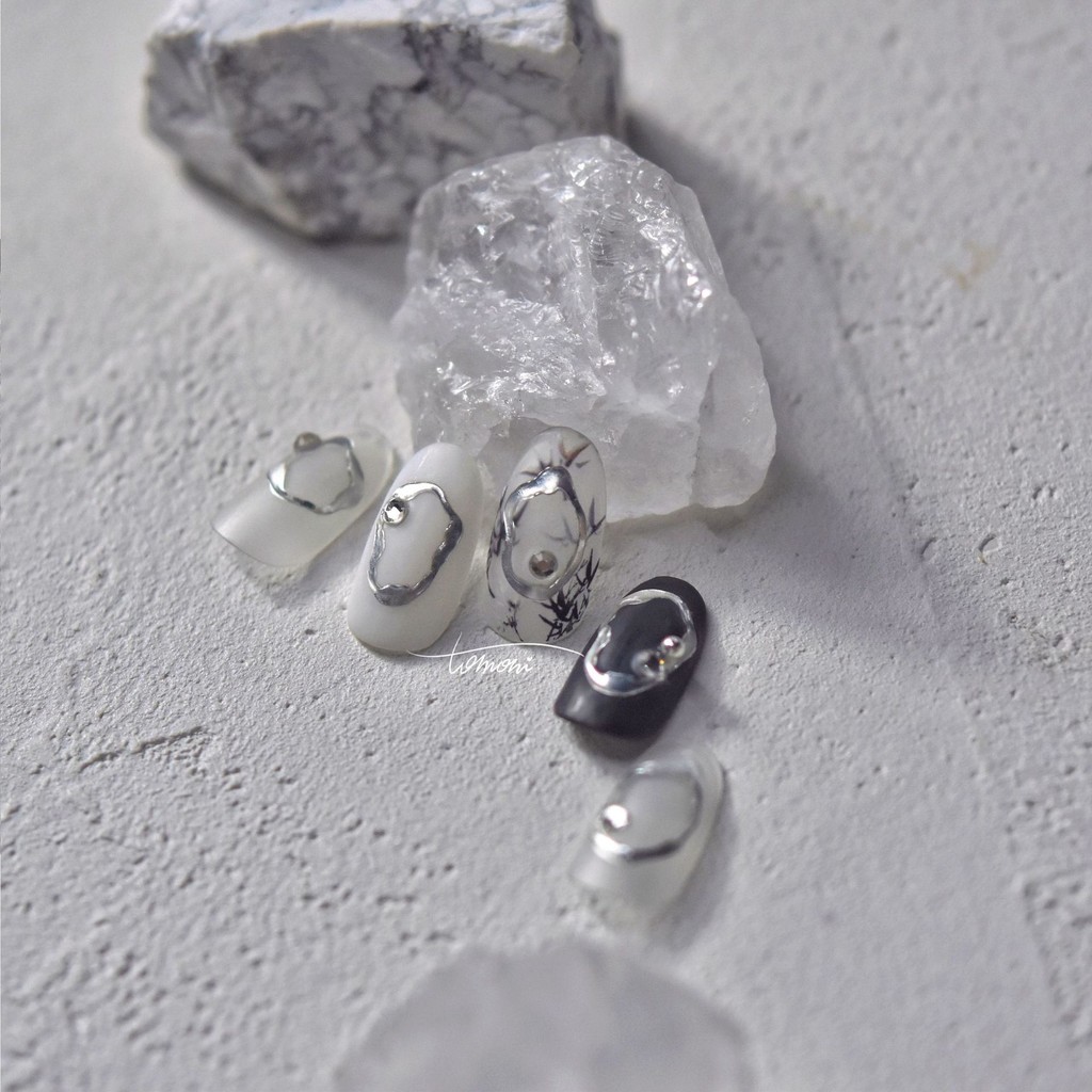 Tomoni สติ๊กเกอร์ติดเล็บคริสตัลเพชร ทรงปั๊มทอง to3030 - รูปที่ 5