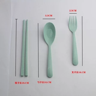 COD (ร้านไทย)ชุดช้อนส้อม+ตะเกียบ พร้อมกล่องขนาดพกพา มี 4สีให้เลือก (ของชำรวย เครื่องใช้บนโต๊ะอาหาร)