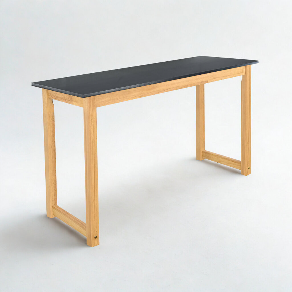 Evergreen Furniture โต๊ะบาร์สูง 74-100 ซม โต๊ะบาร์ไม้ยางพารา ท็อป MDF เลือกได้ 3 ไซส์ รหัส M1