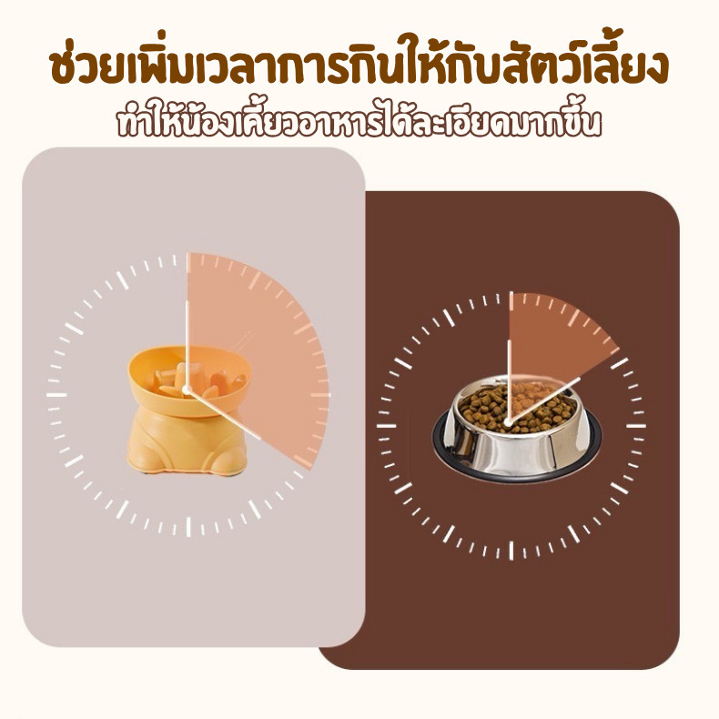 HM-ชามอาหารแมว big eye ชามอาหารสัตว์เลี้ยง 2ชั้นถอดได้ ชามสัตว์เลี้ยง ทรงยกสูง ราคา ถูกที่สุด โปรบีเคเค แกลเลอรีภาพที่ 3