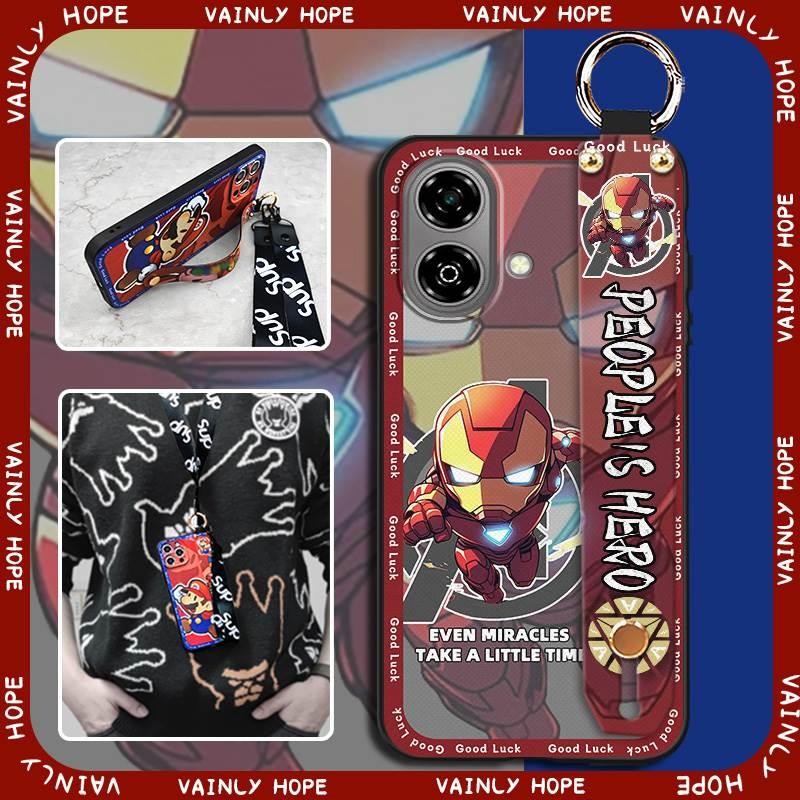 สายรัดข้อมือแหวนเคสโทรศัพท์สําหรับ ZTE Blade A35e 6GB RAM 64GB ออกแบบแฟชั่นสายรัดข้อมือทนทานกันน้ําป