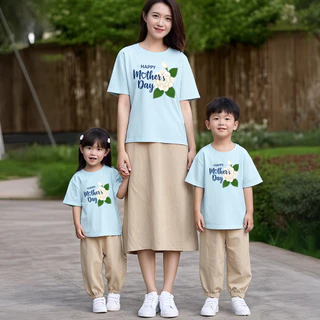 Yout-children เสื้อเด็ก KIDS ชุดครอบครัว Mother's Day เสื้อแฟชั่น ฤดูร้อน 2025