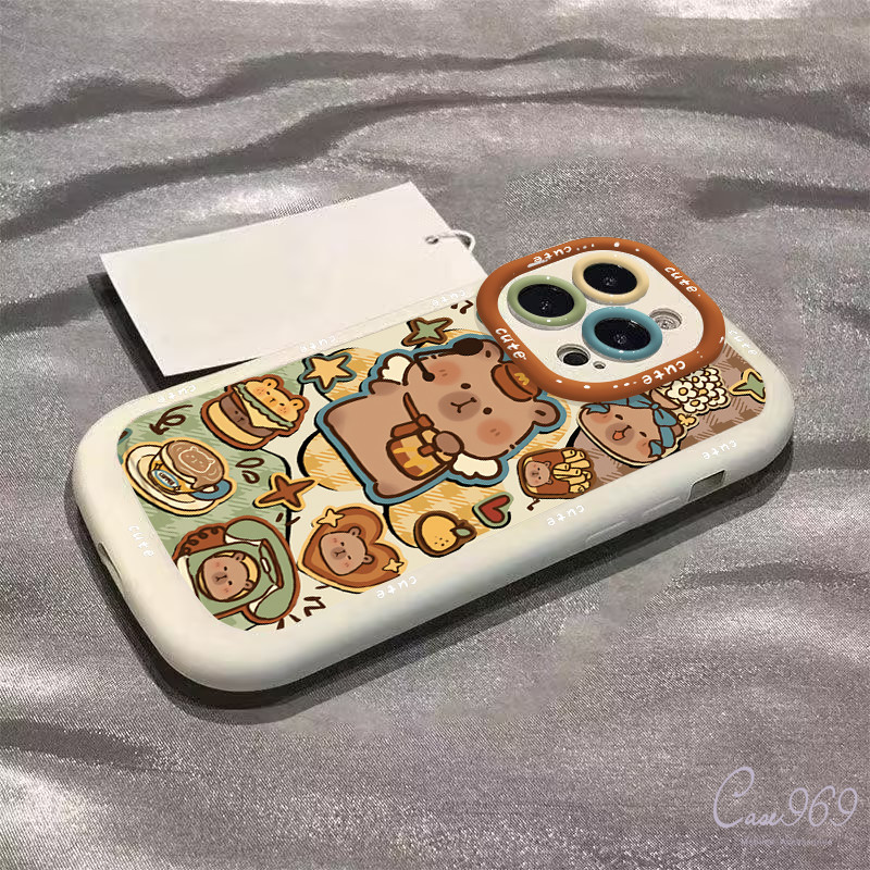 เคส Realme C25 C53 C67 C55 C51 C21 C20 C11 C30 5G 5 C35 Narzo 50A 30A 60X 20A Note 50 การ์ตูนน่ารักcapybaraปกบัตเตอร์ - รูปที่ 7