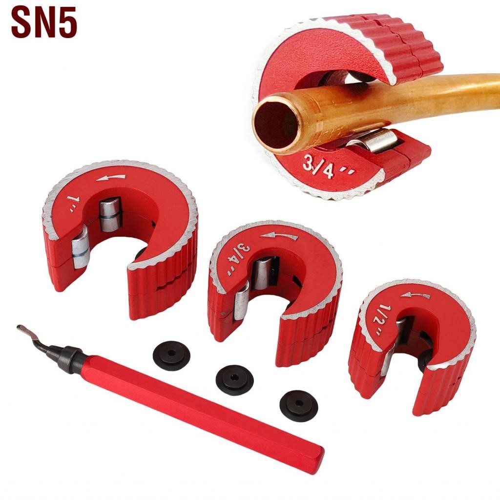 SN5 เครื่องมือ DEBURNRING PIPE 3 หัวเปลี่ยน 1/2 3/4 1 นิ้วด้วยคู่มือการออกแบบการออกแบบขนาดกะทัดรัดสำ