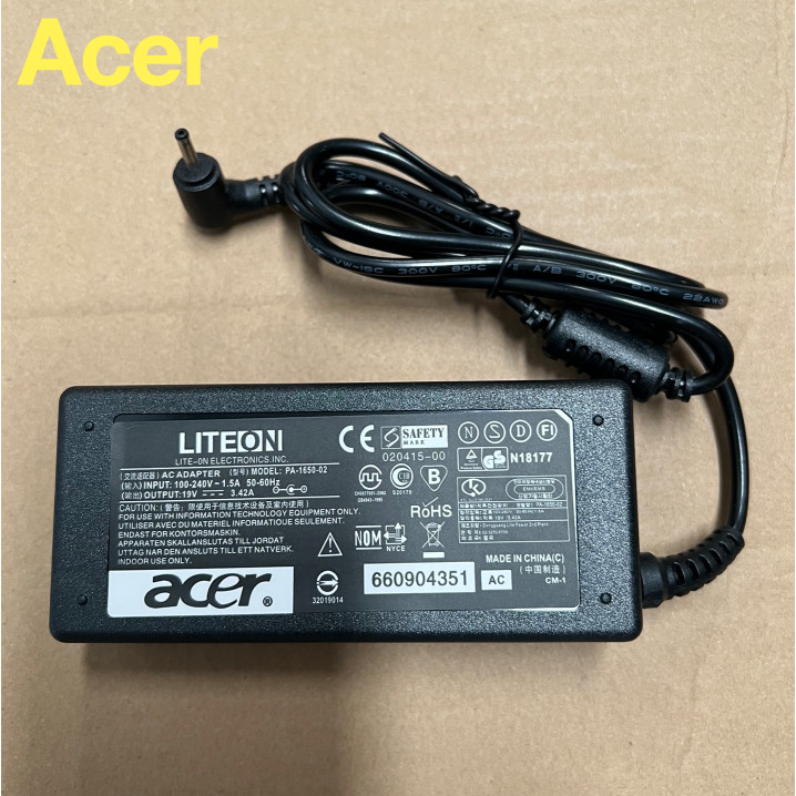 IGOOTECH Acer 19V3.42A (65W) หัว3.0x1.1mm. (พร้อมสายไฟac) Swift 3 อะแดปเตอร์โน๊ตบุ๊คเอเซอร์ Notebook Adapter