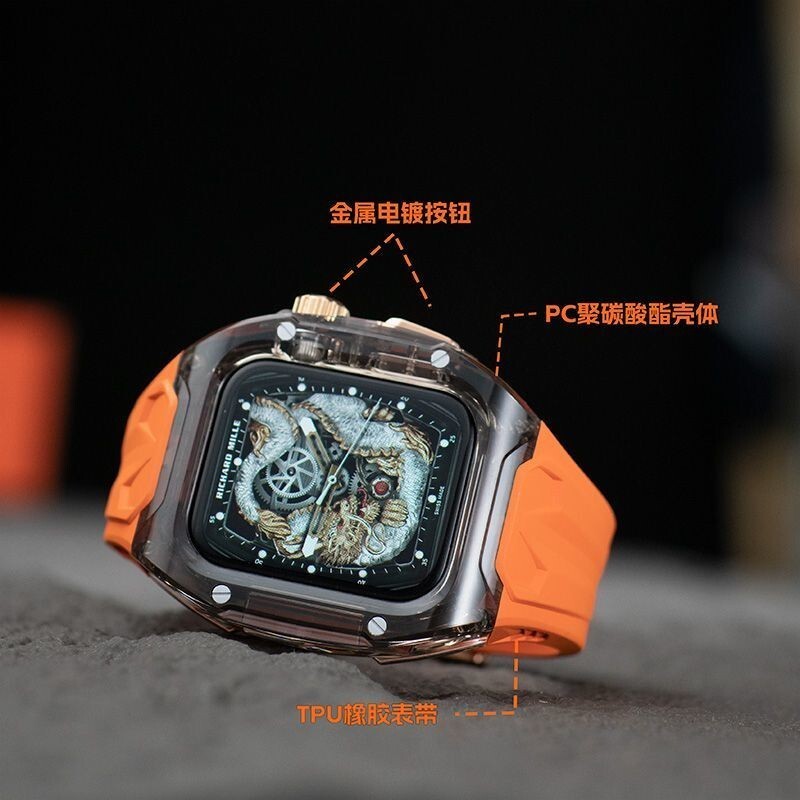 Apple watch การปรับเปลี่ยนแบบบูรณาการ, เคสป้องกัน apple Watch, เคสใสคริสตัล, สาย apple watch, การปรั