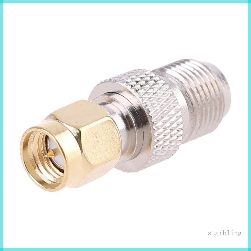 Star SMA Female To Type F Female Plug Straight RF Coaxial Adapter Connector Converter