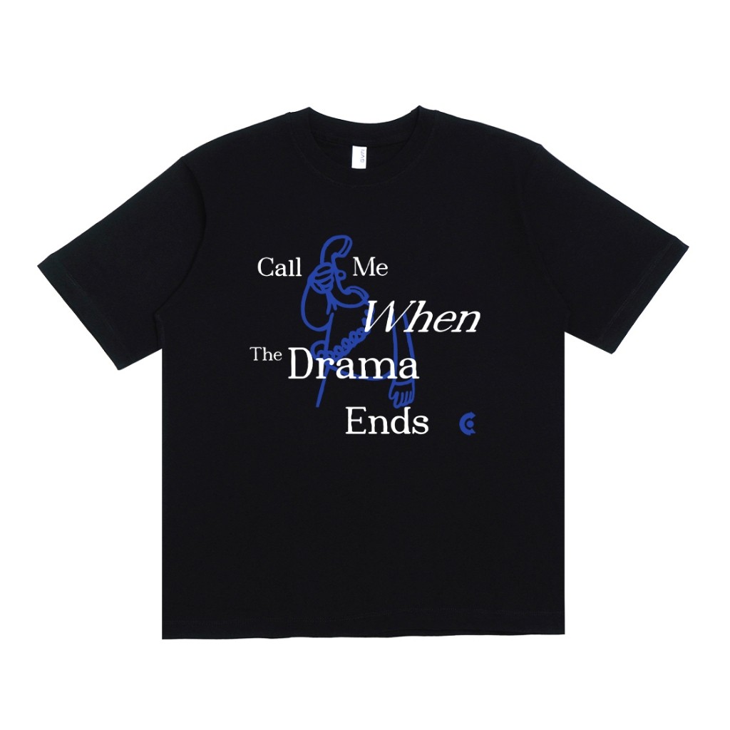 GVFI เสื้อยืด Drama Black I เสื้อยืดผู้ชาย/ผู้หญิง I ผ้าฝ้ายพรีเมี่ยม 24s