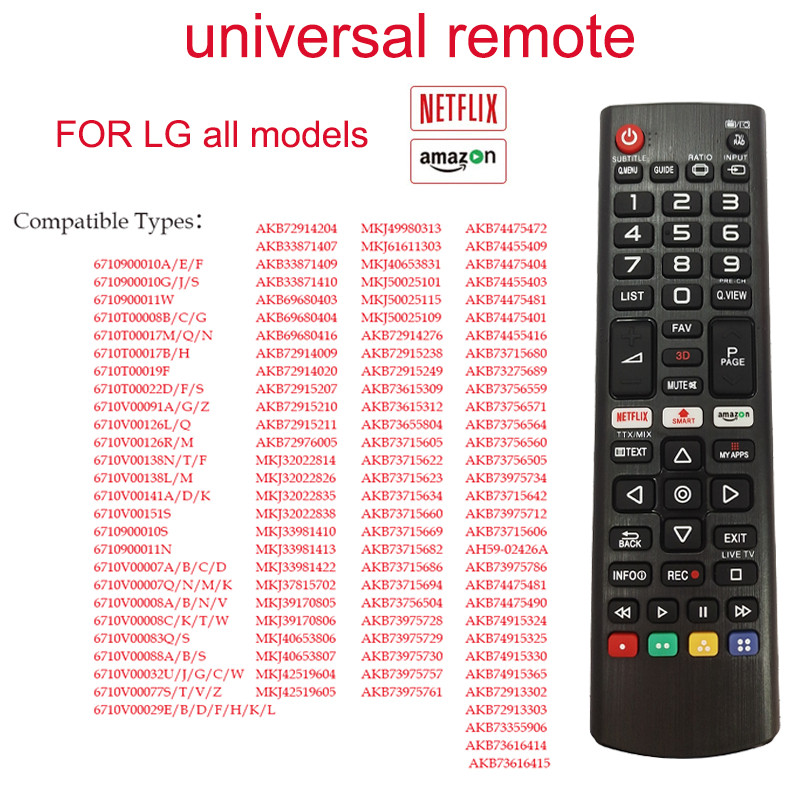 UsedUniversal Remote Remote Remote ใช้สําหรับ LG LCD Smart TV Remote 2K 4K 8K UHD QLED OLED Remote ไ