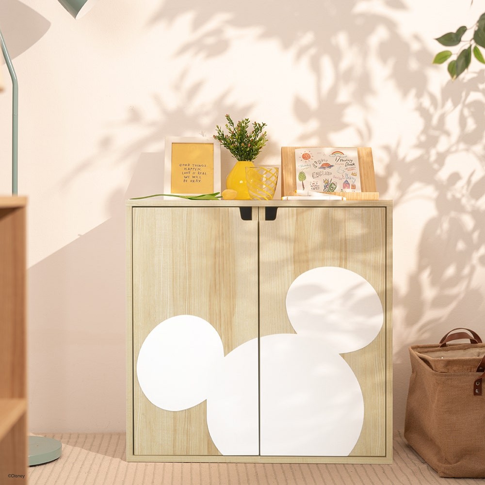 Disney Home กล่องอเนกประสงค์ DISNEY รุ่น MICKEYCUBE-H สีน้ำตาลอ่อน (70x30x70 ซม.) แบรนด์ DISNEYHOME