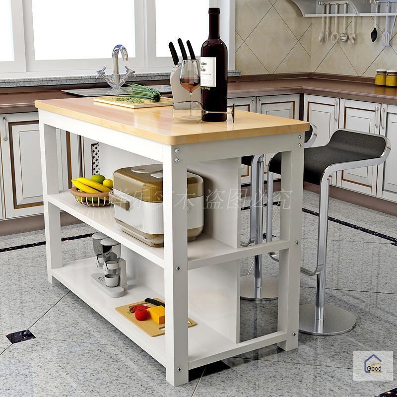 ห้องครัวร้านอาหารโต๊ะทำอาหารตัดการทำงานในครัวเรือนบาร์ Middle Island Storage Sideboard Solid Wood Di