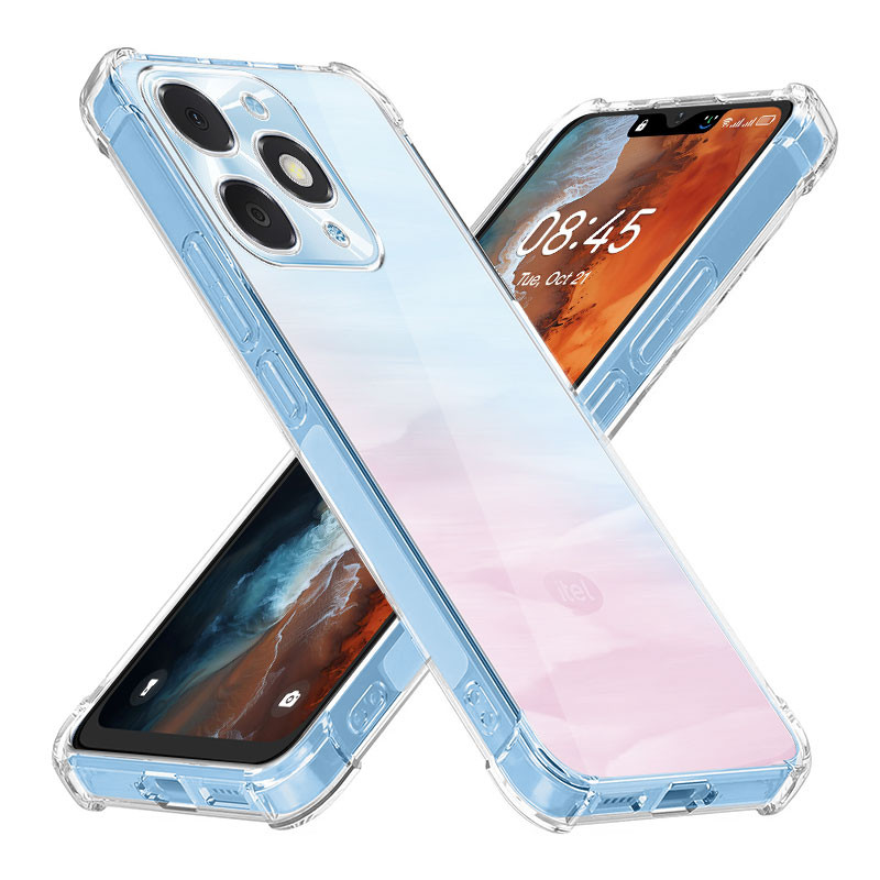 สําหรับ Itel A90 A80 A50 กรณีซิลิโคนใสนุ่มเคสโทรศัพท์สําหรับ ItelA90 A6610L A50C ถุงลมนิรภัยกันกระแท