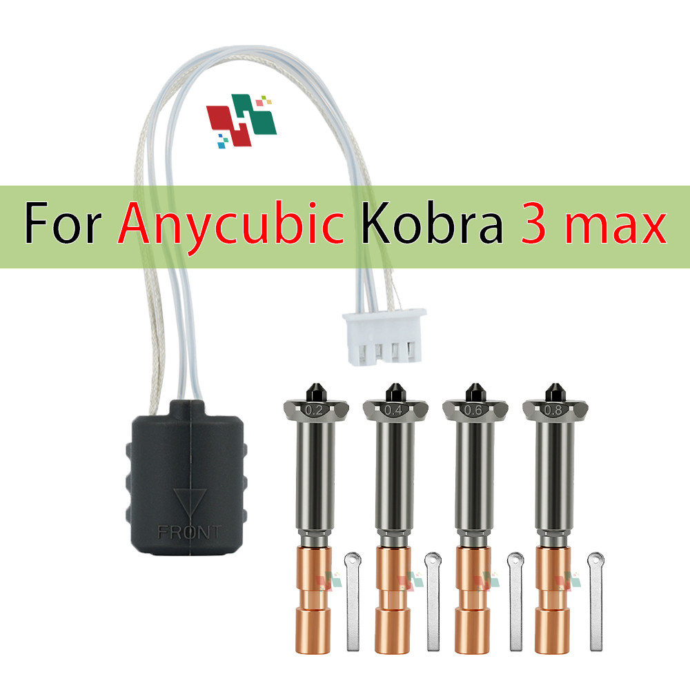 Upgrade Nozzle For Anycubic Kobra 3 Max Hotend Kobra 3 Max Nozzle Throat 0.4mm 0.6mm 0.8mm Replaceab