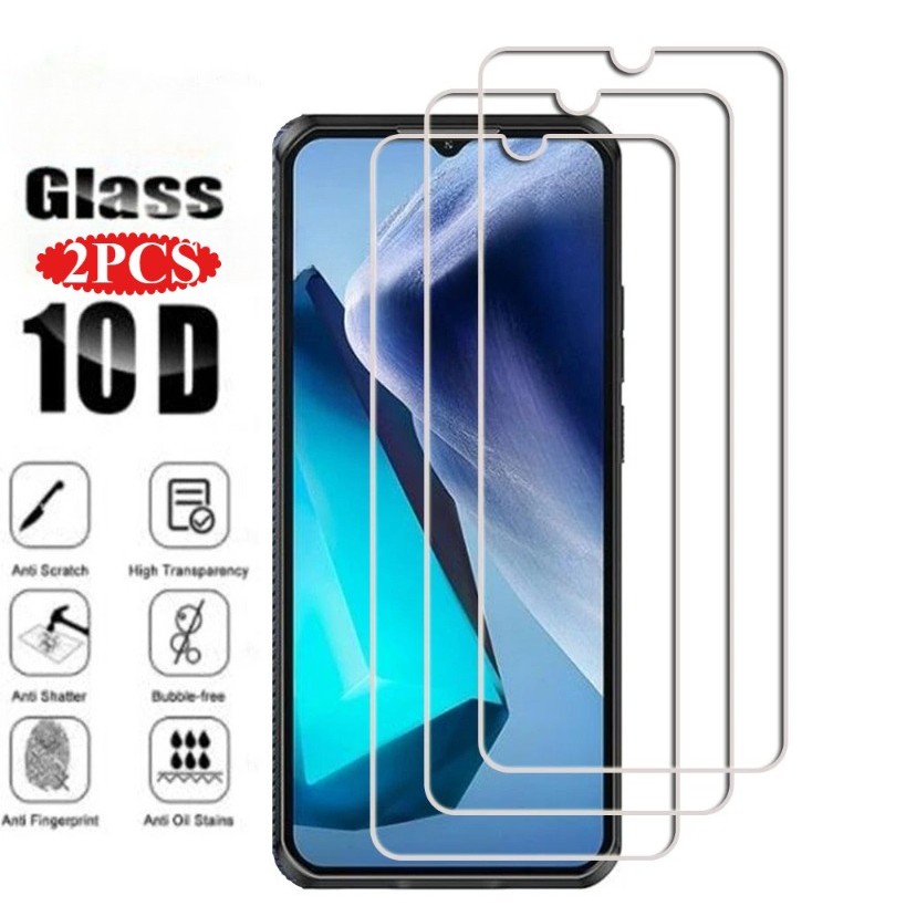 2PCS Clear HD ฟิล์มแก้วสําหรับ Oukitel WP52 WP50 WP39 WP38 ขอบดําโทรศัพท์ป้องกันหน้าจอสําหรับ Oukite