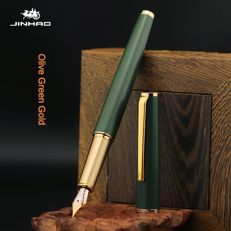 Jinhao 95 Fountain ปากกาหรูหรา Retro Design โลหะ M/F/EF Fine Nib การเขียนอุปกรณ์สํานักงานเครื่องเขียน