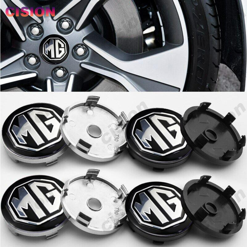 4 ชิ้น 60 มม.รถดัดแปลง ABS ล้อ Center Rim Hub Caps ฝาครอบ Trim Hubcaps 56 มม.MG โลโก้ป้ายสัญลักษณ์สติกเกอร์สําหรับ MG 3 4 ไฟฟ้า 5 S5 6 MG3 MG4 MG5 MGS5 ZS EV ES HS VS EP Plus