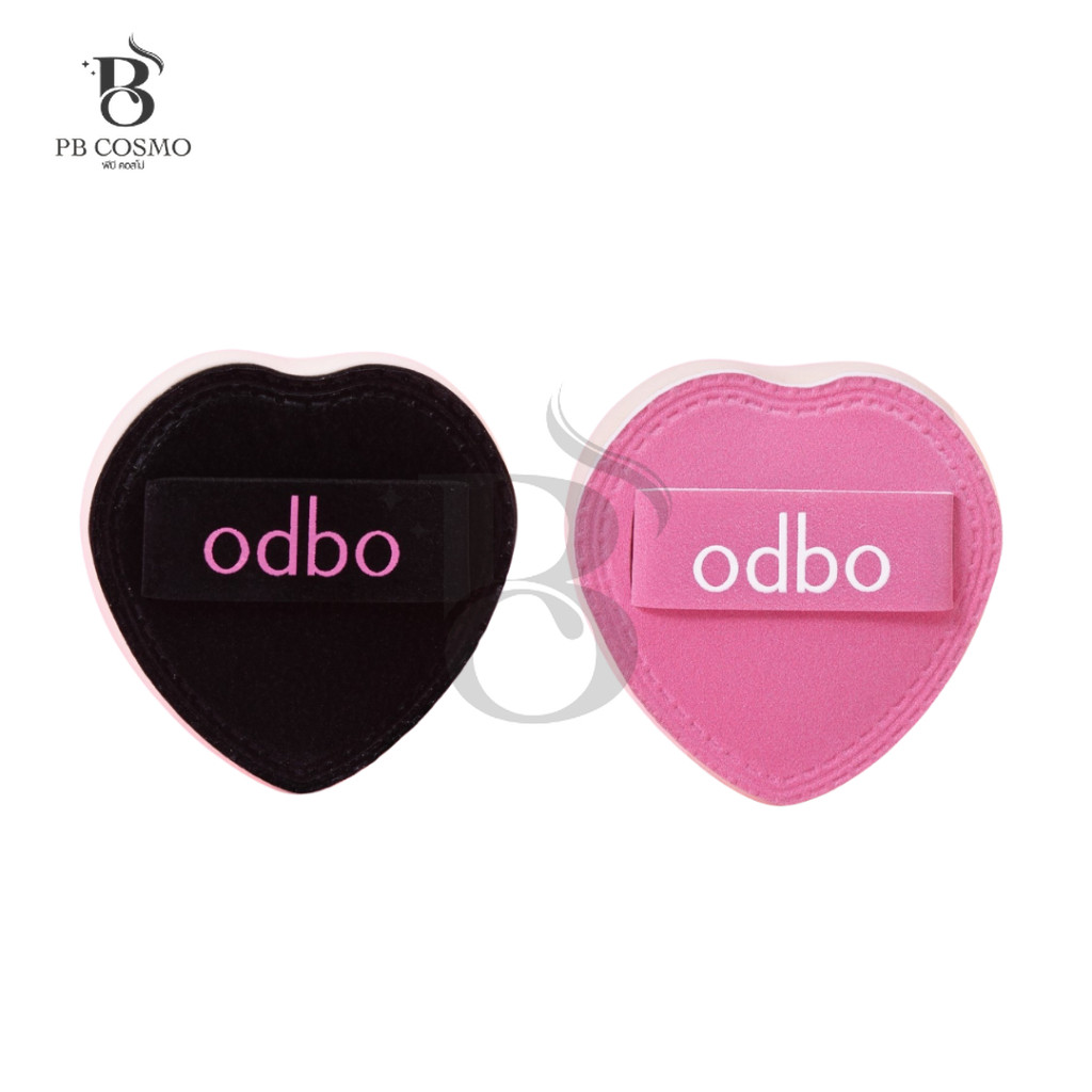 Odbo Heart Pop Tiny Puf od8077 โอดีบีโอ พัฟแต่งหน้าหัวใจ ขนาดมินิสำหรับสวมนิ้ว
