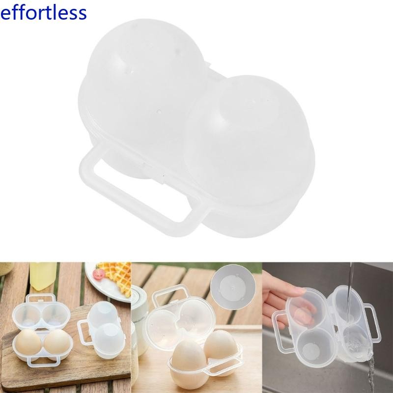2 Girds Eggs Holder Container Portable Eggs Tray Carriage Dispenser for Camping