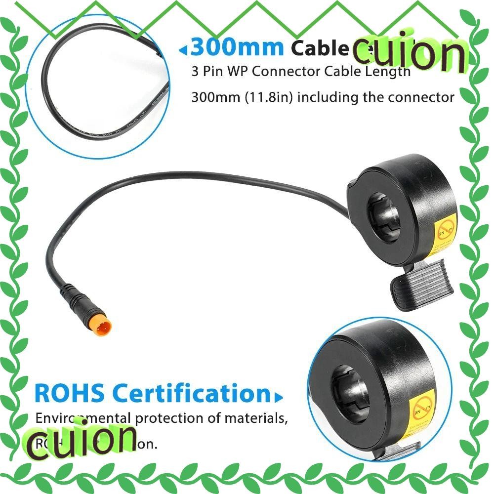 CUION1413 Finger Thumb Throttle,กันน้ํา 24V 36V 48V Ebike Thumb Throttle,คุณภาพสูงพลาสติกสีดํากันน้ํ