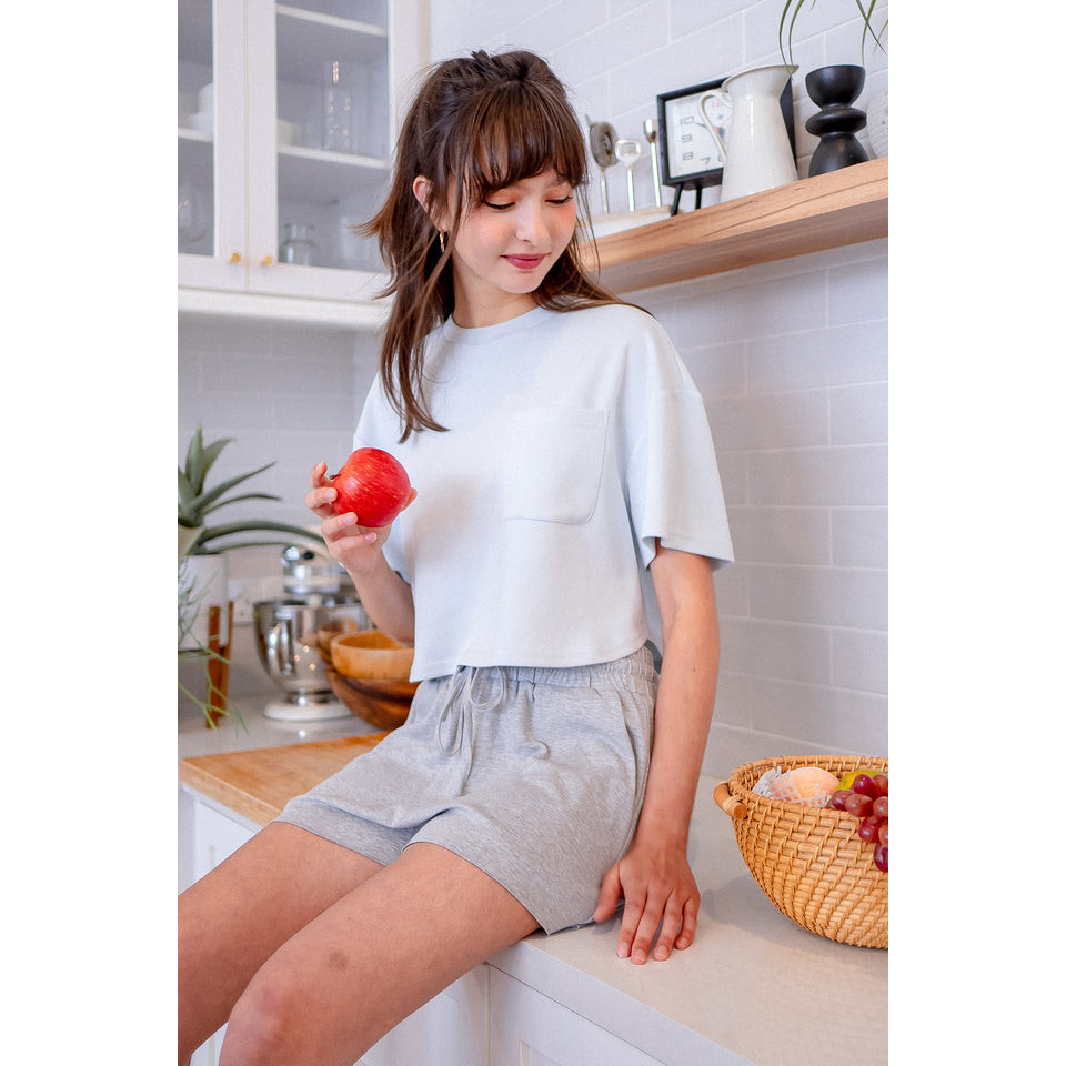 HENLEY POCKET TEE TOP IN SKY