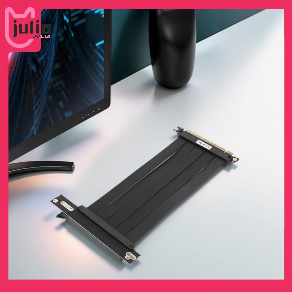 [Julia1.th] PCI-E 4.0 อะแดปเตอร์พอร์ตขยาย 90 องศาสายต่อกราฟิกการ์ดการ์ดสายเคเบิลแบบยืดหยุ่นเข้ากันได