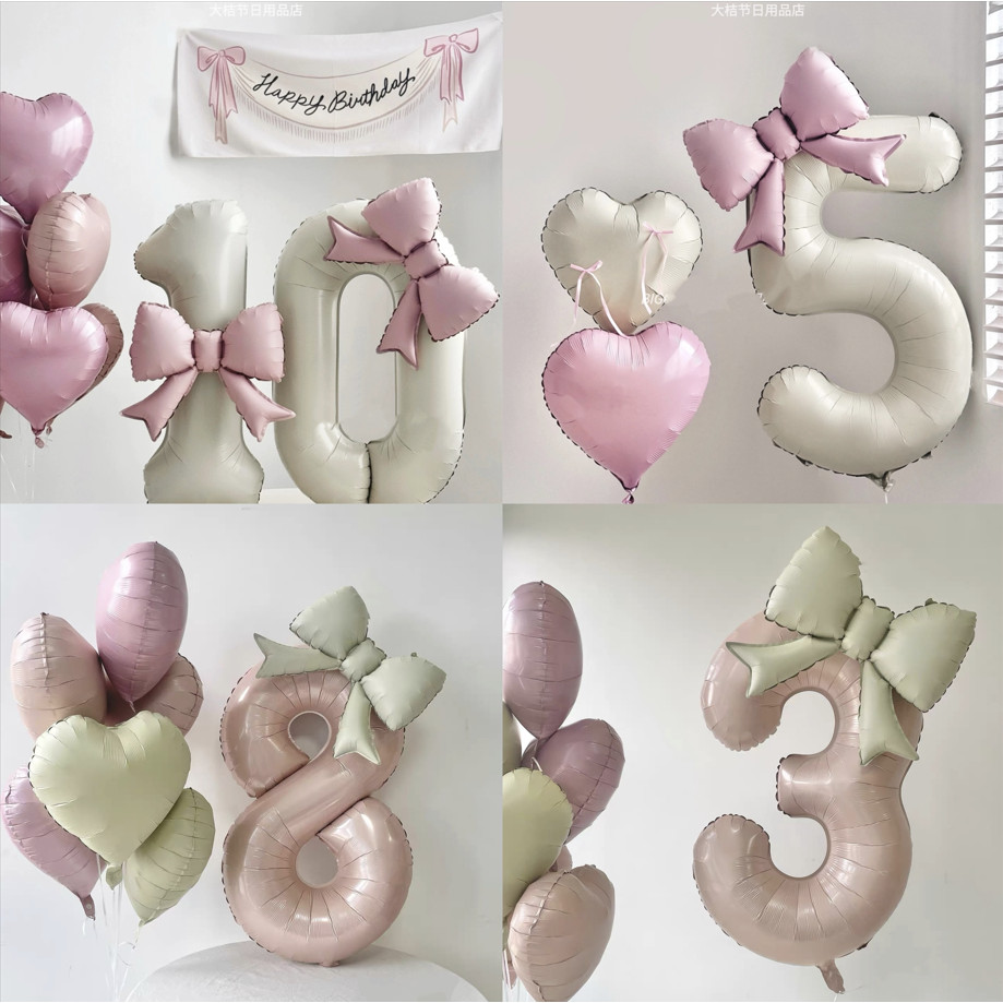 สไตล์ใหม่133เซนติเมตรนมสีขาวเด็กสีชมพูโบว์บอลลูนเทพธิดาพรรคบรรยากาศอุปกรณ์ประกอบฉากภาพตกแต่งฉากตกแต่งงานเลี้ยงวันเกิดพรรคตกแต่งวันเกิดบอลลูนพรรคอ