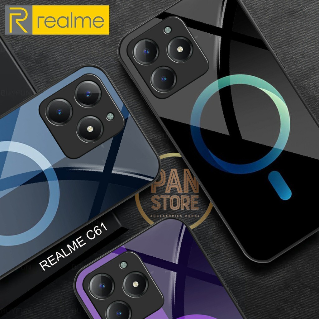 ล่าสุด 2024 Realme C61 Glossy Glass Softcase C61 เคสโทรศัพท์มือถือ - ตัวป้องกันโทรศัพท์มือถือ - เคสโ