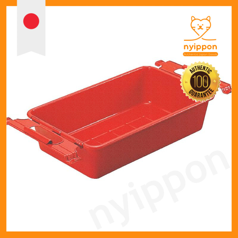 TRUSCO Parts Box with Handle, Effective Internal Dimensions 370X201X94 mm, Red, M-7-R.