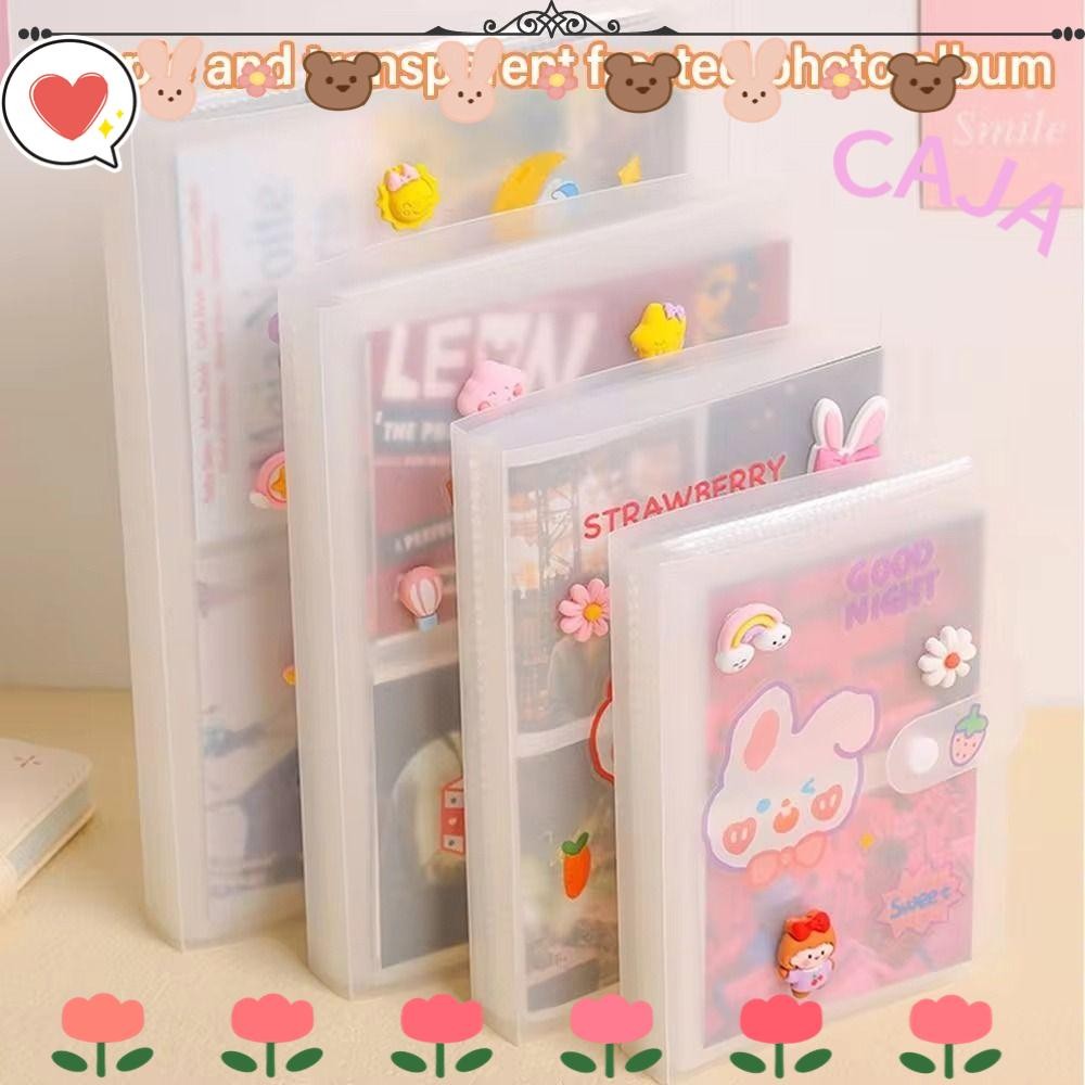 CAJA1 อัลบั้มรูป 1 ชิ้น, ที่ใส่การ์ดรูปภาพหนังสือ PVC, 3/4/5/6/7 นิ้วโปร่งใส 80/160 สล็อต Photocard Holder Idol Star