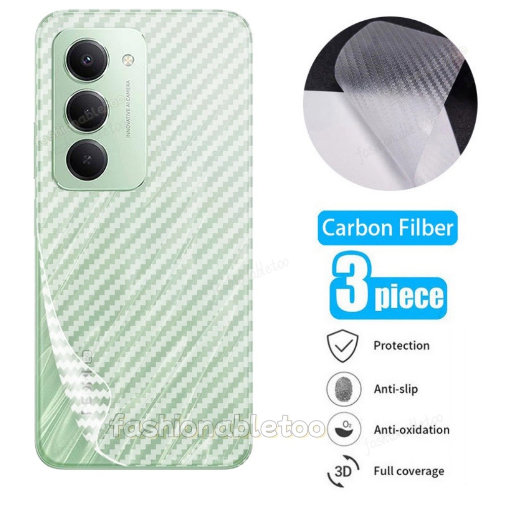 สําหรับRedmi15 กลับฟิล์มคาร์บอนไฟเบอร์สําหรับRedmi 15 C 15C Redmi15 C Redmi15C 2025 ปกหลังฟิล์มนุ่มโ