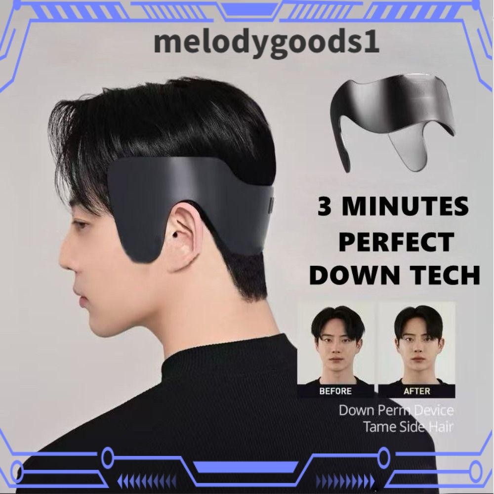 MELODYGOODS Sideburns กิ๊บติดผม, Smooth Sideburns Anti-warping Down Perm อุปกรณ์, เครื่องมือจัดแต่งทรงผมกันน้ําใช้งานง่าย Tame Side Hair Press Plate สําหรับผมสไตล์